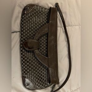 HOBO Dark Brown Woven Clutch